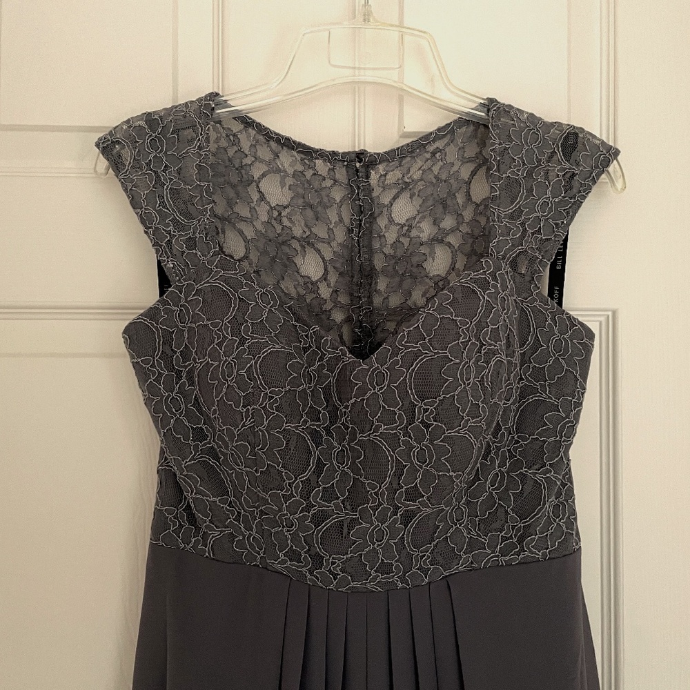 Bill Levkoff Bridesmaid Dress in Pewter Gray - Size 8